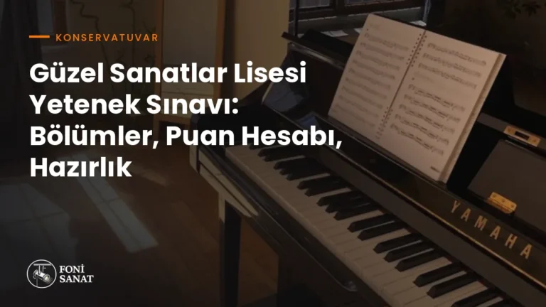 Güzel Sanatlar Lisesi Yetenek Sınavı: Bölümler, Puan Hesabı, Hazırlık